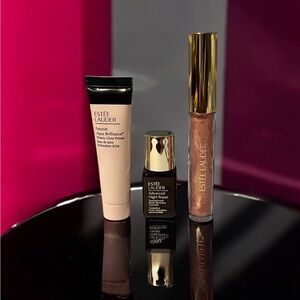 Estee Lauder Primer and Gloss Set with Pink and Gold